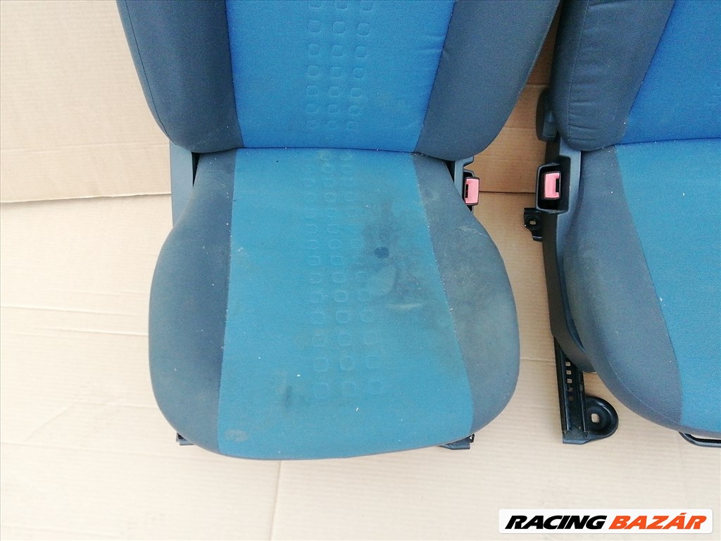 75137 Fiat Panda II.  2003-2012 kék szürke színű ülésgarnitúra, a képen látható állapotban 3. kép