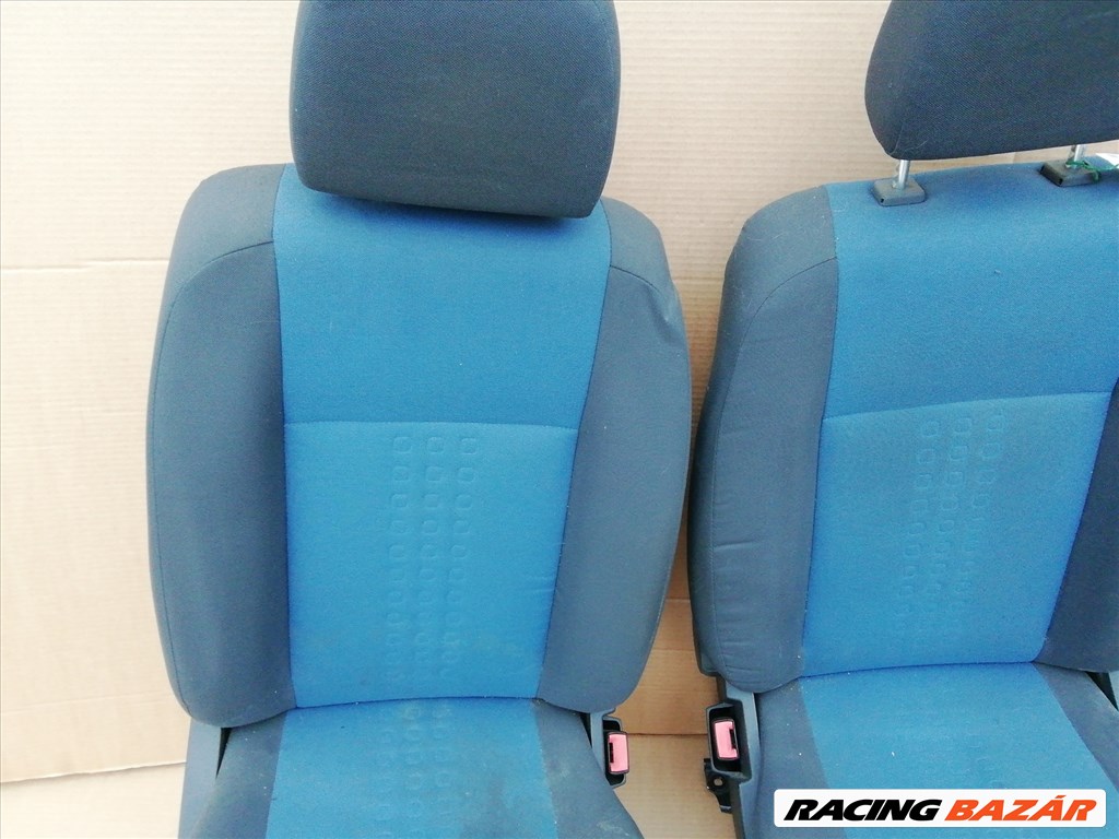 75137 Fiat Panda II.  2003-2012 kék szürke színű ülésgarnitúra, a képen látható állapotban 4. kép