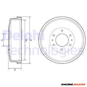 DELPHI BF559 - fékdob FIAT MITSUBISHI 1. kép