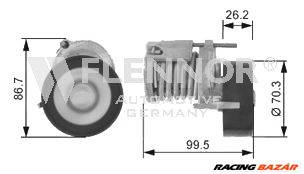 FLENNOR FA20904 - hosszbordás szíj feszítőkar AUDI SEAT SKODA VW