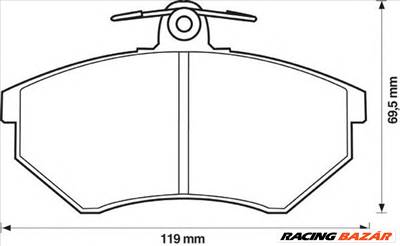 JURID 571357J - fékbetét AUDI CHERY SEAT VW