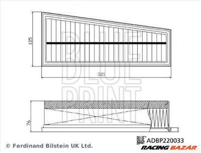 BLUE PRINT ADBP220033 - légszűrő MERCEDES-BENZ