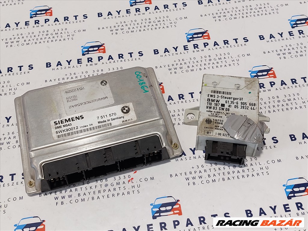 BMW E39 530i automata M54B30 ECU EWS computer motorvezérlő indító szett (001861) 7511570 1. kép