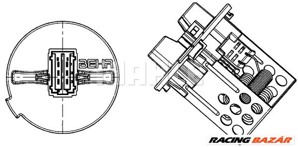 MAHLE ABR 93 000P - ellenállás, belső tér szellőzés CITROËN 1. kép