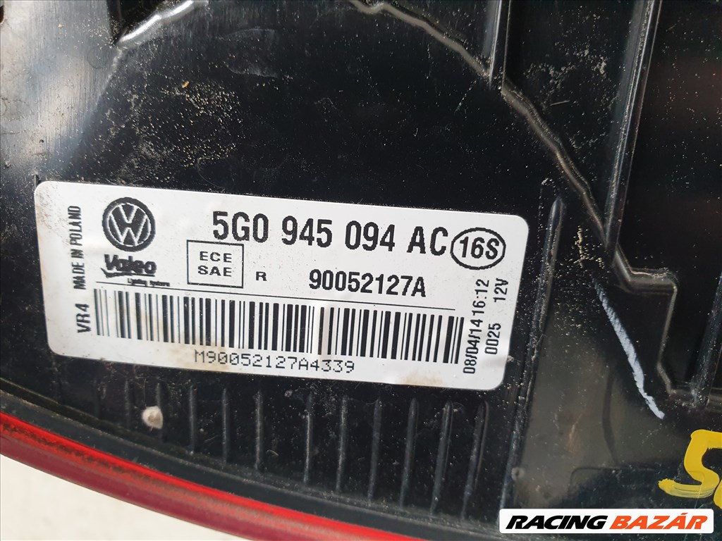 Volkswagen Golf VII jobb hátsó belső lámpa ferdehátú 5G0 945 094 AC 5g0945094ac 4. kép