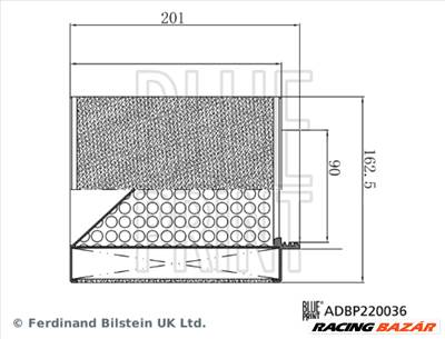 BLUE PRINT ADBP220036 - légszűrő AUDI