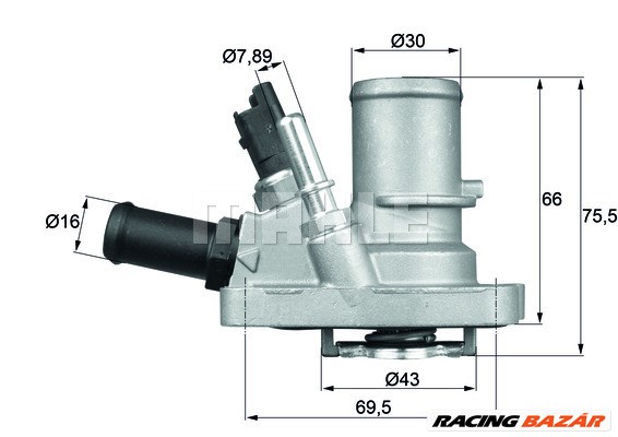 MAHLE TI 144 88 - termosztát, hűtőfolyadék ABARTH ALFA ROMEO CHRYSLER FIAT LANCIA OPEL VAUXHALL 1. kép