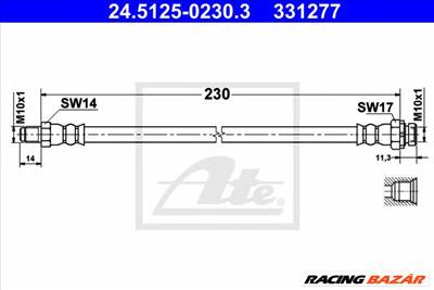 ATE 24.5125-0230.3 - fékcső BMW