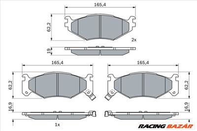 BOSCH 0 986 424 892 - fékbetétkészlet, tárcsafék CHRYSLER DODGE PLYMOUTH