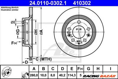 ATE 24.0110-0302.1 - féktárcsa MAZDA