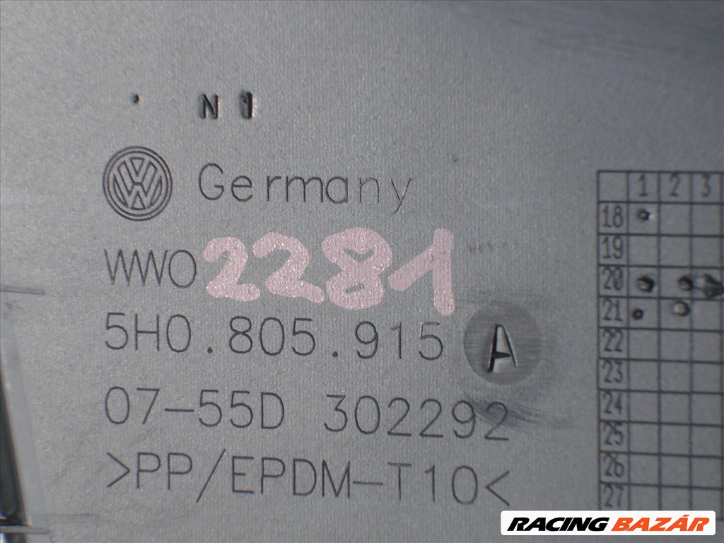 VW Golf VIII Új első lökhárító alsó Spoiler 5H0805915 2019-től Gyári Új 5. kép