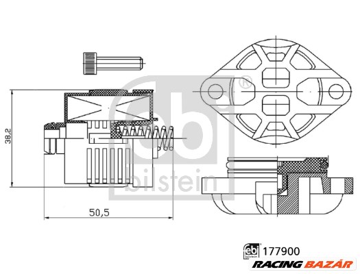 FEBI BILSTEIN 177900 - hidraulika szűrő, lamellás kuplung - összkerékhajtás VOLVO 1. kép