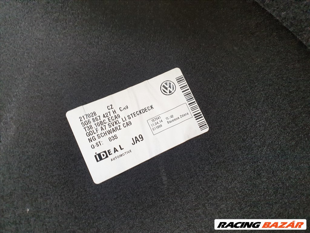Volkswagen Golf VII ferdehátú bal csomagtérkárpit  5g6867427h 7. kép