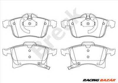 BRECK 23832 00 702 10 - fékbetét OPEL VAUXHALL