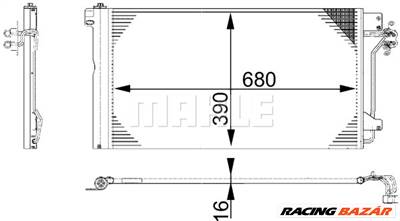 MAHLE AC 672 000S - klíma kondenzátor VW