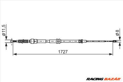 BOSCH 1 987 482 872 - Kézifék bowden VW