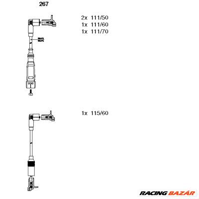 BREMI 267 - gyújtókábel szett VW WARTBURG