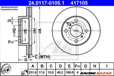 ATE 24.0117-0105.1 - féktárcsa SUZUKI