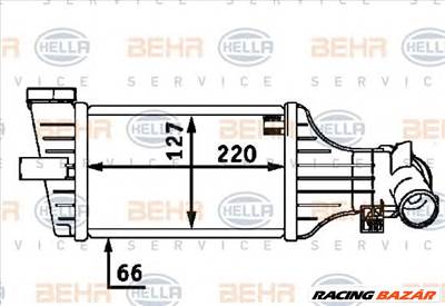 HELLA 8ML 376 723-411 - töltőlevegőhűtő OPEL VAUXHALL