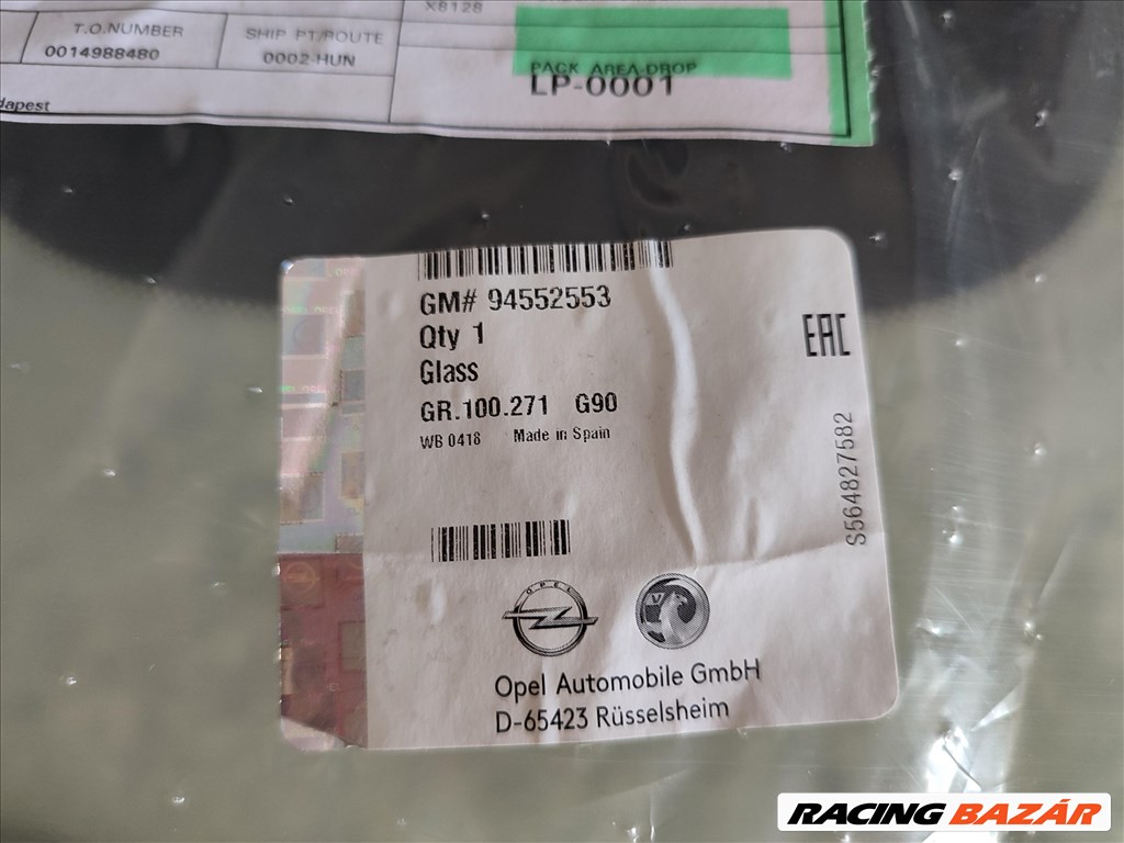 94552553 cikkszámú, új, gyári Opel Mokka szélvédő eladó Budapesten a 3. kerületben 6337agsmvz 4. kép