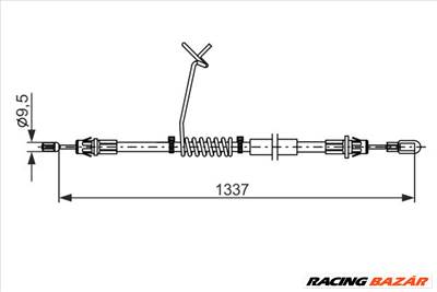 BOSCH 1 987 482 881 - Kézifék bowden FORD FORD AUSTRALIA