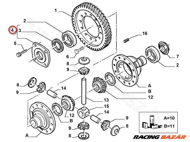Ducato féltengely szimering FIAT DUCATO II (94-02) - Akron 9640792780 1. kép
