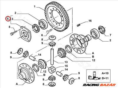 Ducato féltengely szimering FIAT DUCATO II (94-02) - Akron 9640792780