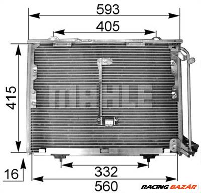 MAHLE AC 168 001S - klíma kondenzátor FIAT MERCEDES-BENZ