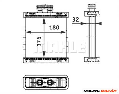 MAHLE AH 75 000P - Hőcserélő, belső tér fűtés AUDI SEAT SKODA SKODA (SVW ) VW VW (SVW)