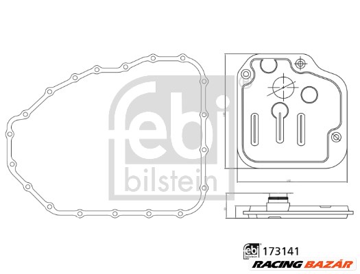 FEBI BILSTEIN 173141 - Hidraulika szűrő készlet, automatikus váltó HYUNDAI KIA 1. kép