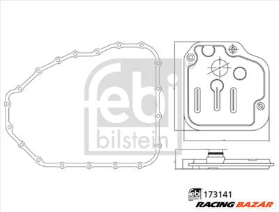 FEBI BILSTEIN 173141 - Hidraulika szűrő készlet, automatikus váltó HYUNDAI KIA