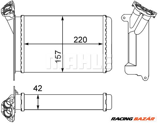 MAHLE AH 95 000S - Hőcserélő, belső tér fűtés BMW 1. kép