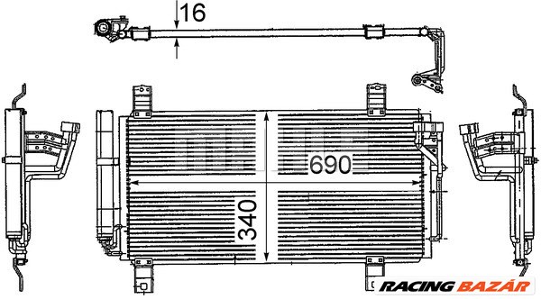 MAHLE AC 714 000S - klíma kondenzátor MAZDA 1. kép