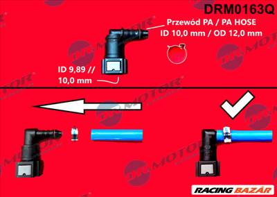 Dr.Motor Automotive DRM0163Q - csőkapcsoló, üzemanyag-vezeték