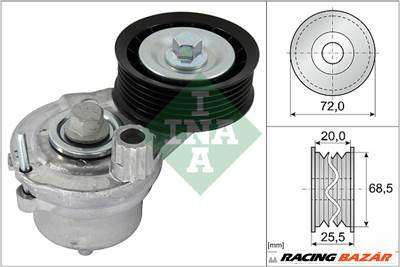 INA 534 0703 10 - hosszbordás szíj feszítő CHEVROLET OPEL VAUXHALL