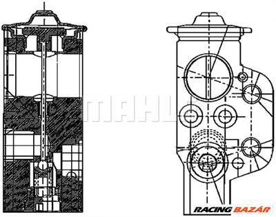 MAHLE AVE 58 000P - táguló szelep, klímaberendezés AUDI SEAT SKODA VW