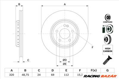 BOSCH 0 986 479 G39 - féktárcsa MERCEDES-BENZ