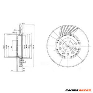 DELPHI BG3142 - féktárcsa CITROËN LOTUS OPEL SAAB VAUXHALL 1. kép