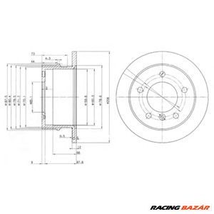 DELPHI BG3235 - féktárcsa MERCEDES-BENZ VW 1. kép