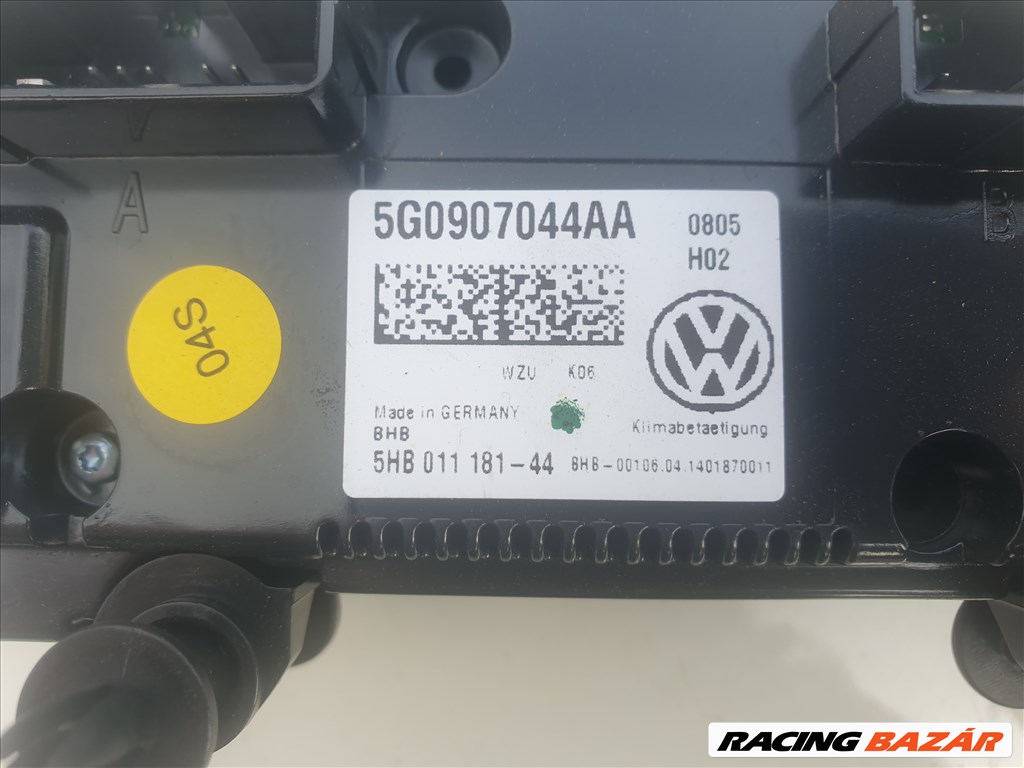 Volkswagen Golf VII klímavezérlő panel / fűtéskapcsoló 5G0 907 044AA 5g0907044aa 5. kép