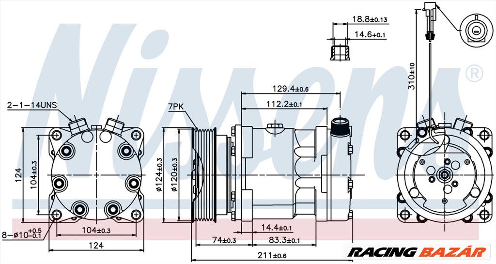 NISSENS 89177 Klímakompresszor SD7H15 1. kép