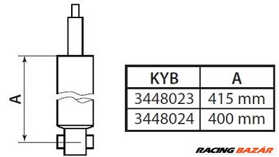 KYB 3448024 - lengéscsillapító AUDI CUPRA SEAT SKODA VW VW (FAW) 1. kép