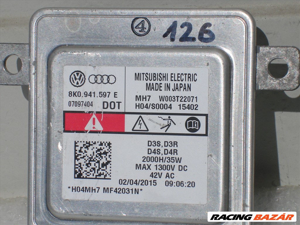 Audi VW Skoda Seat Xenon Vezérlő tartó 8K0941597E 2010-től 5. kép
