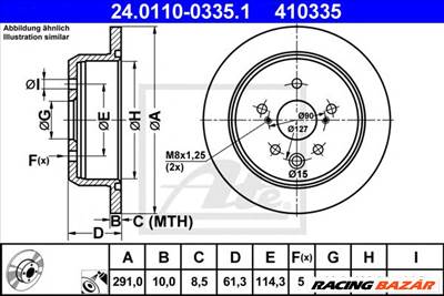 ATE 24.0110-0335.1 - féktárcsa LEXUS TOYOTA