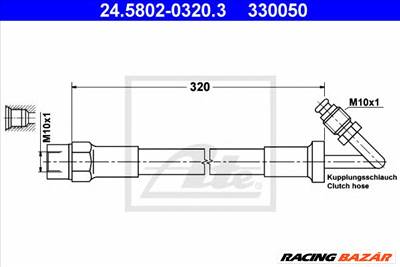 ATE 24.5802-0320.3 - kuplungcső BMW