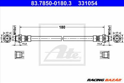 ATE 83.7850-0180.3 - fékcső BMW