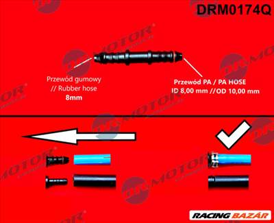 Dr.Motor Automotive DRM0174Q - csőkapcsoló, üzemanyag-vezeték