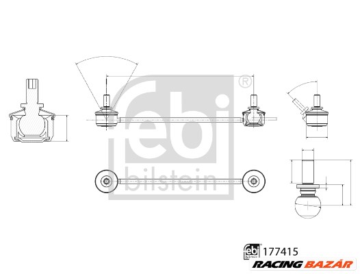 FEBI BILSTEIN 177415 - Stabilizátor pálca BMW 1. kép
