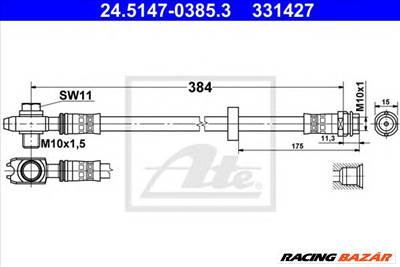 ATE 24.5147-0385.3 - fékcső SEAT VW