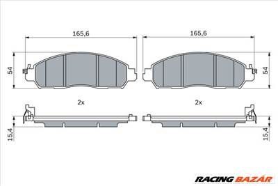 BOSCH 0 986 424 973 - fékbetétkészlet, tárcsafék NISSAN